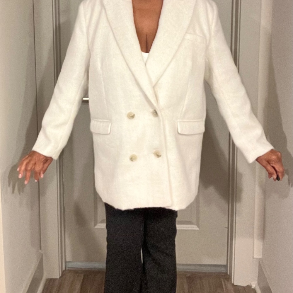 Winter White Double Breasted Jacket - image 4